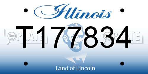 T177834 Illinois License Plate