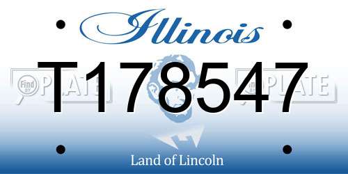 T178547 Illinois License Plate