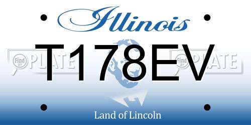 T178EV Illinois License Plate