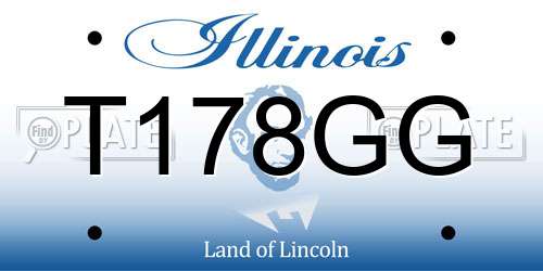 T178GG Illinois License Plate