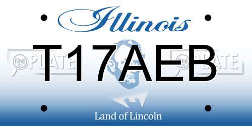T17AEB Illinois License Plate