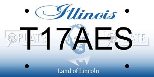 T17AES Illinois License Plate