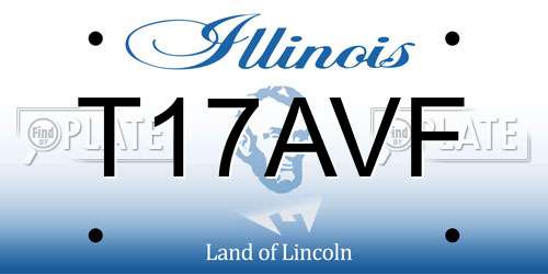 T17AVF Illinois License Plate