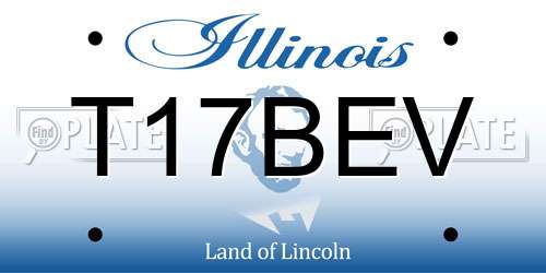 T17BEV Illinois License Plate