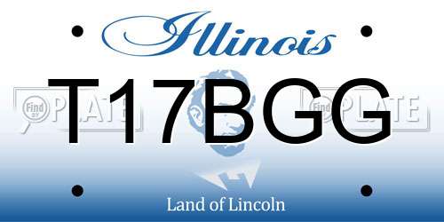 T17BGG Illinois License Plate