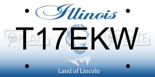 T17EKW Illinois License Plate