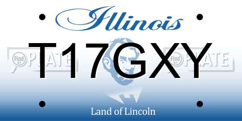 T17GXY Illinois License Plate