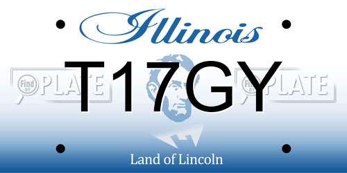 T17GY Illinois License Plate