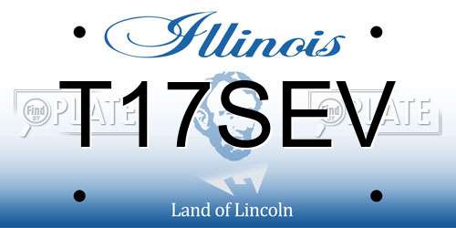 T17SEV Illinois License Plate