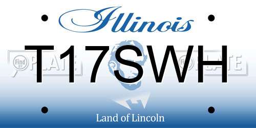 T17SWH Illinois License Plate