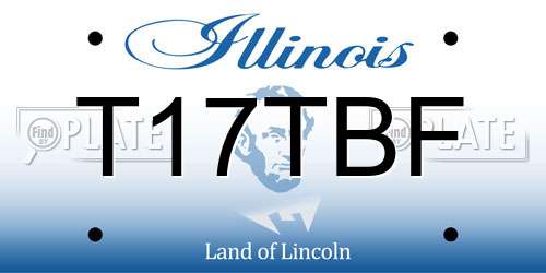 T17TBF Illinois License Plate
