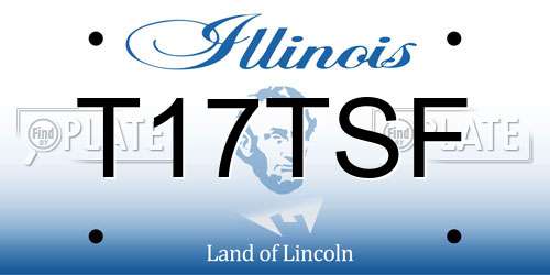 T17TSF Illinois License Plate
