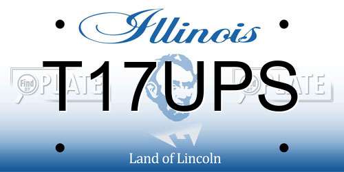 T17UPS Illinois License Plate