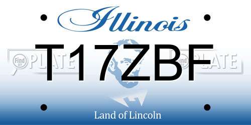 T17ZBF Illinois License Plate