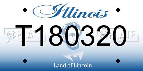 T180320 Illinois License Plate