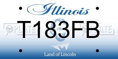 T183FB Illinois License Plate