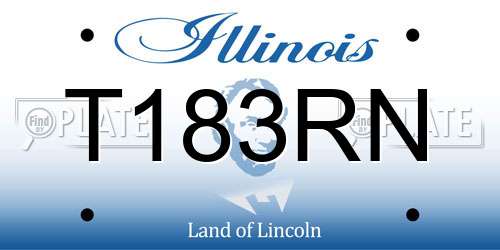 T183RN Illinois License Plate