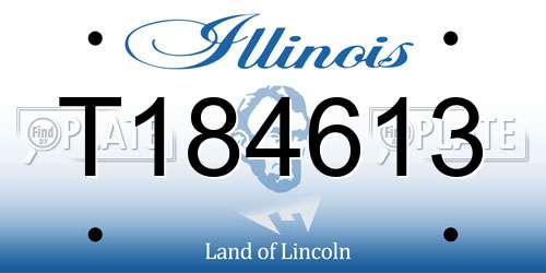 T184613 Illinois License Plate