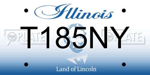 T185NY Illinois License Plate
