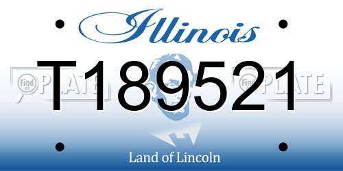 T189521 Illinois License Plate