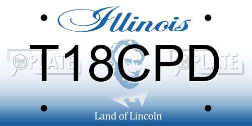 T18CPD Illinois License Plate