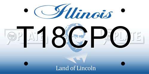 T18CPO Illinois License Plate