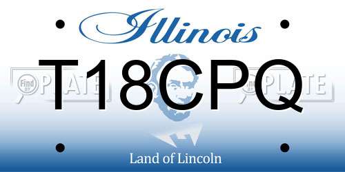 T18CPQ Illinois License Plate