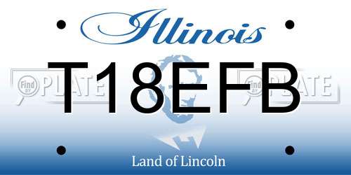 T18EFB Illinois License Plate