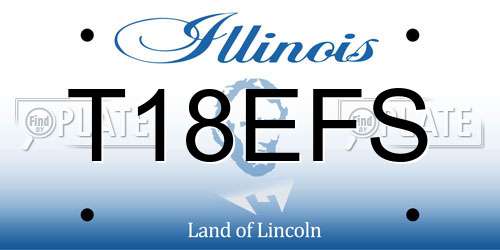 T18EFS Illinois License Plate