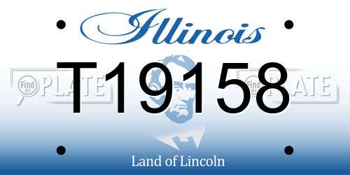 T19158 Illinois License Plate