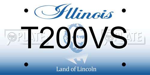 T200VS Illinois License Plate