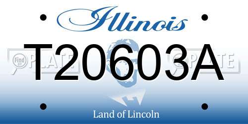 T20603A Illinois License Plate