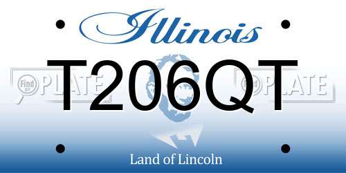 T206QT Illinois License Plate