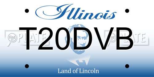 T20DVB Illinois License Plate