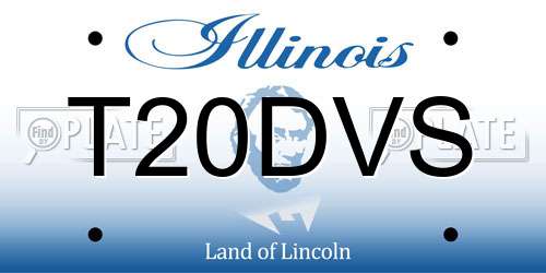 T20DVS Illinois License Plate
