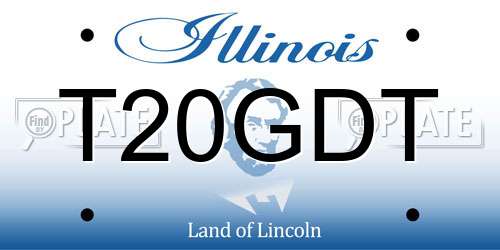 T20GDT Illinois License Plate