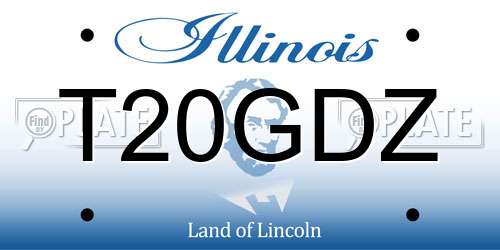 T20GDZ Illinois License Plate
