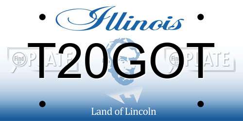 T20GOT Illinois License Plate