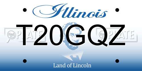 T20GQZ Illinois License Plate