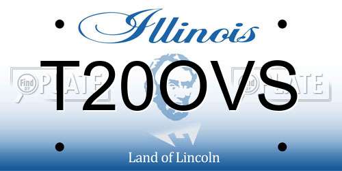 T20OVS Illinois License Plate
