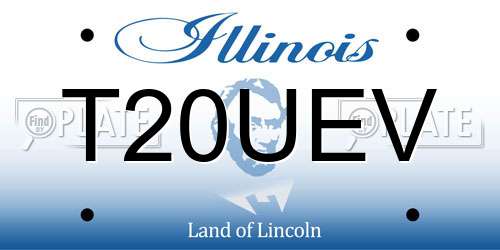 T20UEV Illinois License Plate