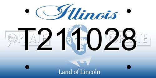 T211028 Illinois License Plate