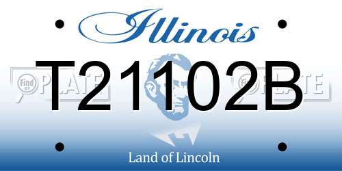 T21102B Illinois License Plate