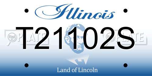 T21102S Illinois License Plate