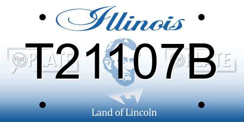 T21107B Illinois License Plate