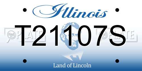 T21107S Illinois License Plate