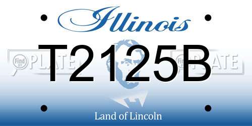 T2125B Illinois License Plate