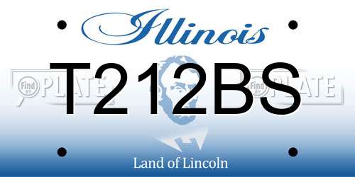 T212BS Illinois License Plate