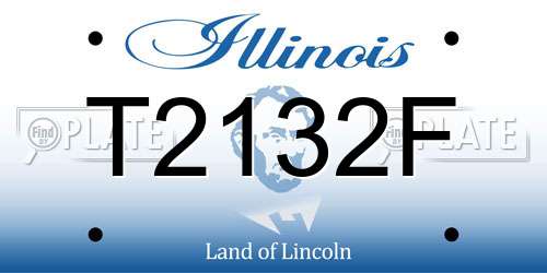 T2132F Illinois License Plate