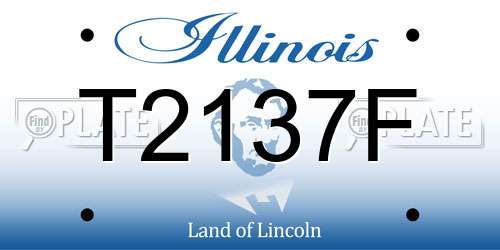 T2137F Illinois License Plate
